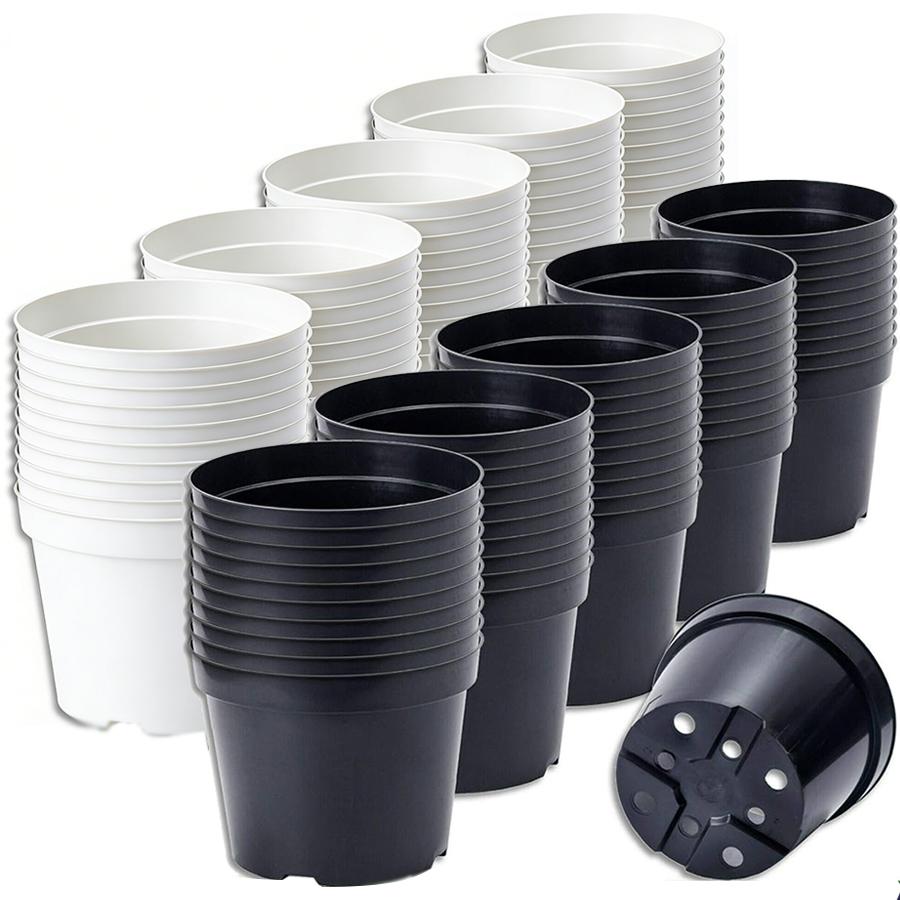 10Pcs Mini Circular Plastic Succulent Seedling Pots Lightweight Reusable Plant Nursery Pots for Indoor Tabletop Cultivation