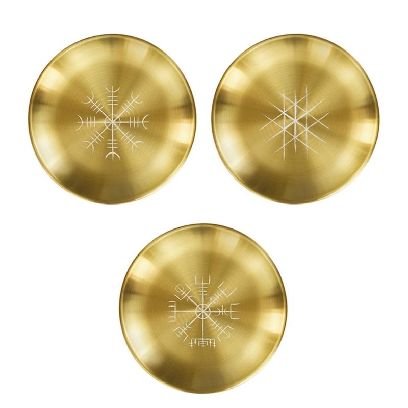 Zinklegierungen Kerzenhalter Tablett Schmuck Kristall Aufbewahrungstablett Organizer Tarots Kerzenständer Platte Dekorativ Teelichthalter