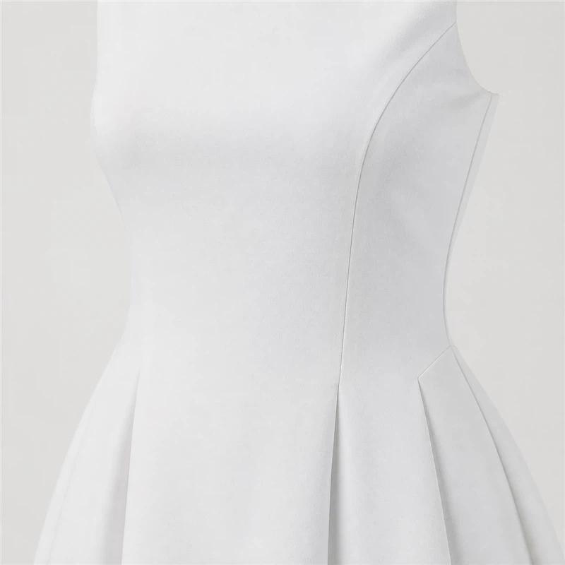 Sleeveless Solid Color Dress Women's Waist New Sexy Style