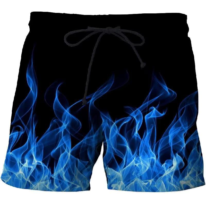 3D Print Shorts Fire Dragon Flame Goth Dark Gothic Training Muay Thai Kickboxing Boxing MMA Unisex Gym Fitness Workout Quick Dry Drawstring Waist