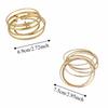 6Pcs/7Pcs Europe American Style Wide Open Bangle Set Gold Silver Exaggerated Bracelet  Girls