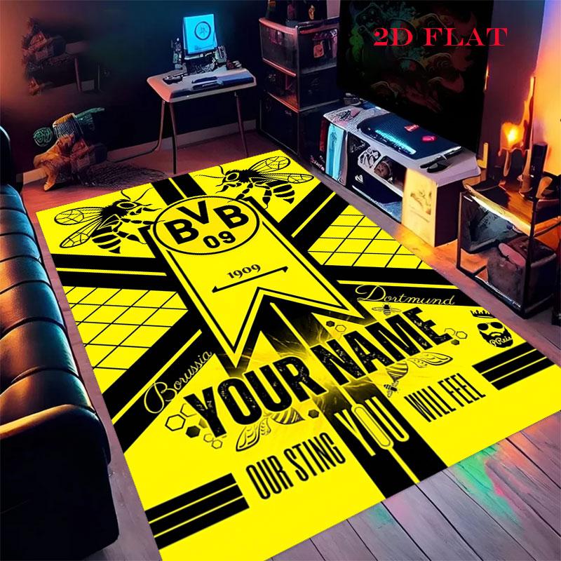 Custom Bvb Carpet Rug for Living Room Bedroom Home Sofa Decoration,Kids play Nonslip Floor Mat