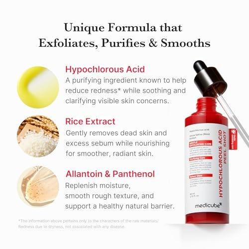 Medicube Hypochlorous Acid Peel Shot Korean Facial Exfoliating Treatment Skin Texture Care