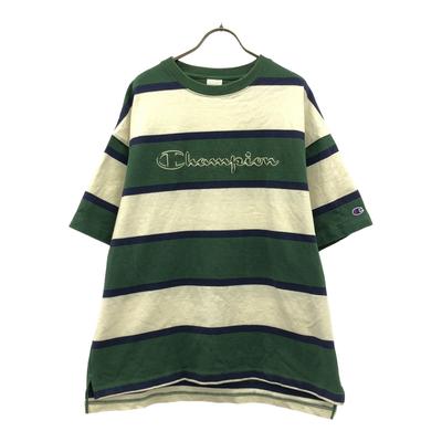 Camiseta Manga Três Quartos Manga Curta Masculina Usada com Bordado de Logo com Padrão de Borda