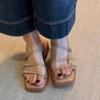 Fashion Women'S Sandals Summer 2024 Europe and The United States Foreign Trade Large Size Women'S Shoes Flat Sandales Femmes
