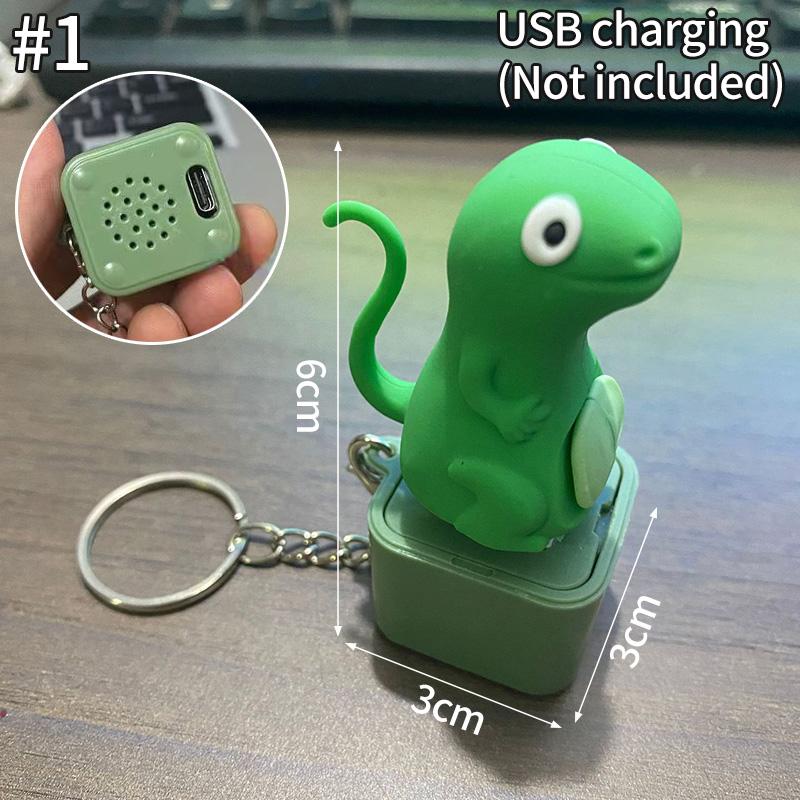 

Cartoon Beaver Keychains Toys Anime Figure Tom Lizard Keyboard Sound Keychain Charm Backpack Pendant Funny Lizard Keychain Gifts