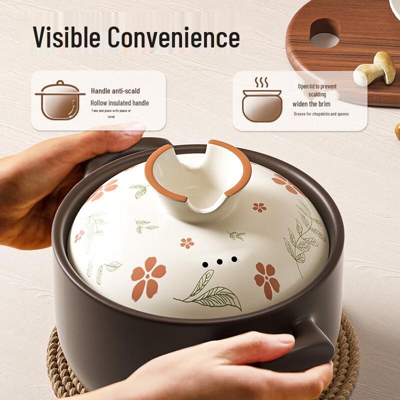 Wutuo Camellia Ceramic Casserole Pot