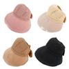Anti-UV Knitted Bowknot Fisherman Hats Sunscreen Foldable Bucket Hat Panama Caps Basin Hats  Unisex