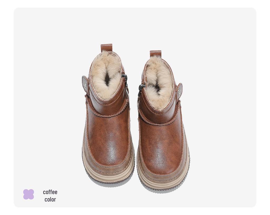 Kids' 2025 Winter Cotton Boots: Waterproof, Fleece-Lined, Thick Snow Boots for Boys and Girls.