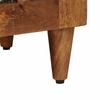Highboard with Door Walnut Finish 40 x 33 x 110 cm Solid Mango Wood