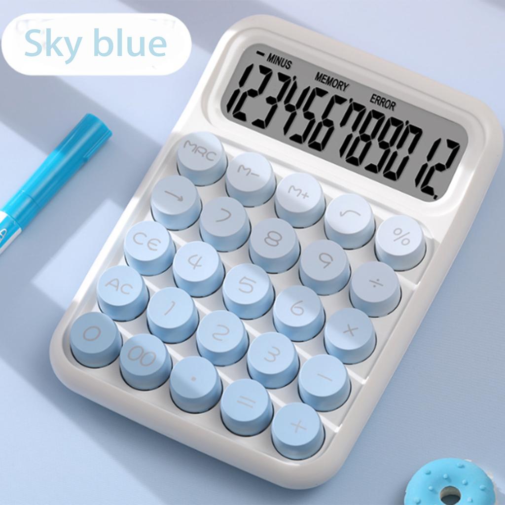 Big Button Calculator 12-bit Big Screen Calculator with High Value and Cute Little Fresh Calculator