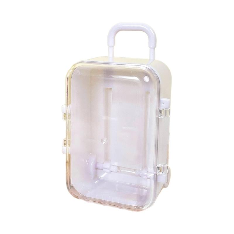 Dollhouse Miniature Luggage Suitcase Storage Trolley Case Travel Holiday Toy Candy Box Handbag Model for Dolls Accessory