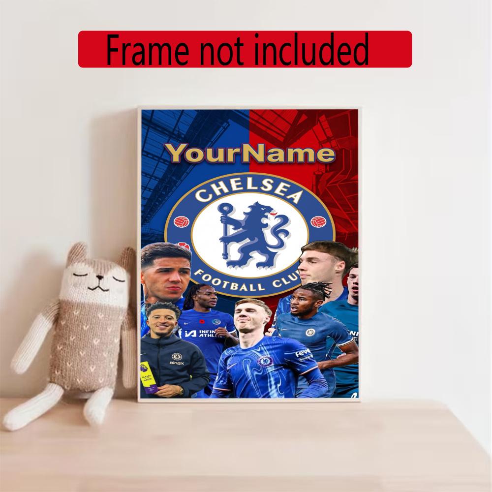 Chelsea Fc Customize Your Name Diamond Painting Round Diamond Rhinestones Mosaic Diamond Embroidery Wall Paintings Rhinestones Gift Frameless