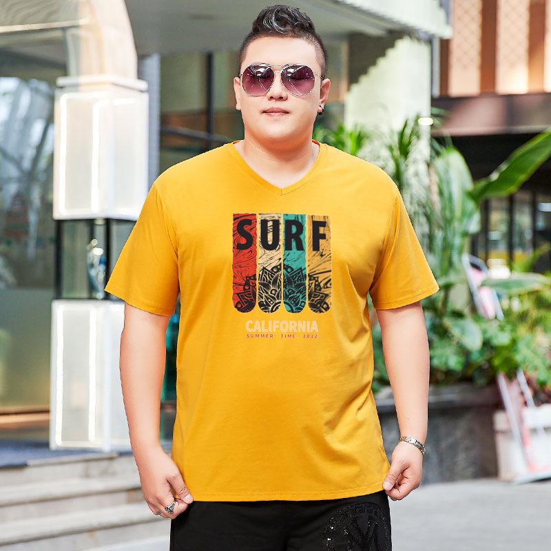 

Fat Man Мужская модная футболка с v-образным вырезом Plus Fat Plus Размер с половиной рукавов Fat Man Летняя одежда Топы Fat Man очень большие тонкие 7XL жёлтый