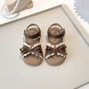 New Spring and Summer Korean-style Girls Sandals, Bow Lace Fringe Flat Princess Shoes for Kids