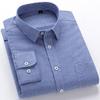Men's Plaid Long Sleeve 100% Cotton Flannel Shirt with Chest Pocket, Autumn Winter Comfortable Casual Button Down Shirts