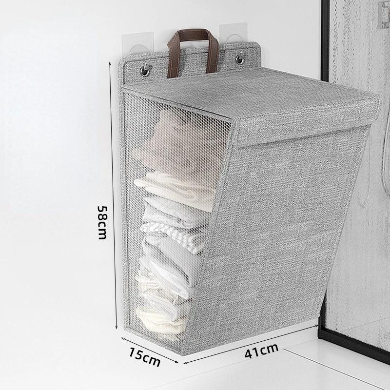 Dirty Laundry Basket Foldable Household Clothes Storage Basket Waterproof Home Organization Storage Supplies Hanging Organizer