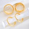 4 Pcs/Set Hip Hop Glossy Metal Stacking Bangles for Women Punk Round Arm Bracelets Daily Party Wear Hand Jewelry Gifts 2026 New