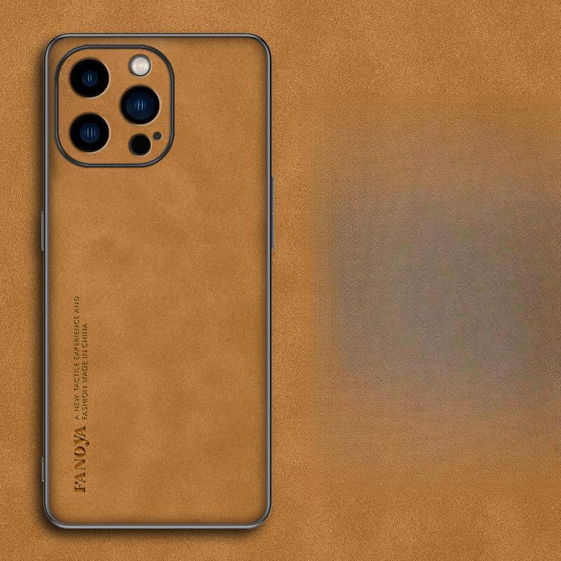 

Подходит для iPhone16PRO Чехол для мобильного телефона из овечьей кожи Apple 13 Всесторонний Бизнес Кожа 14 Кожа Мягкий чехол iPhone5