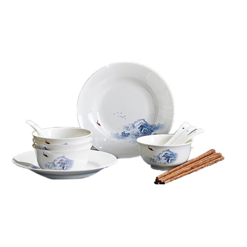 Tang Hui Snow Mountain 14-Piece Bone China Dinnerware Set