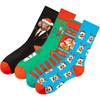 Cotton Plus Size Mid-Calf Fashion Socks - European & American Style Christmas Dog Design for Men & Women