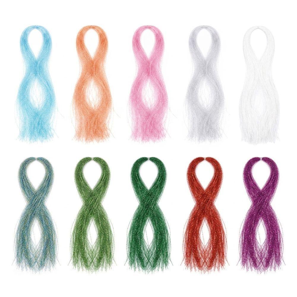 10 Packs 35cm Fly Fishing Tying Material 10 Colors Fishing Lure Tying Material  Fly Fishing Tools