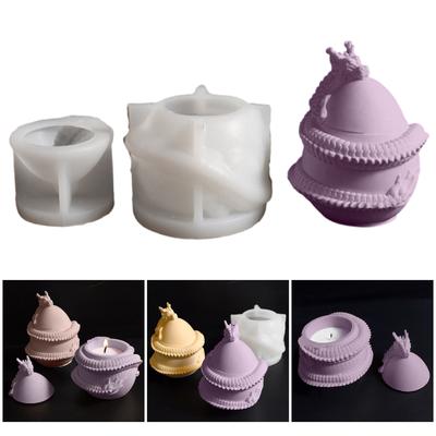 Silicone Handmade Molds Eggs Shape Craft Molds Candle Holder Molds Flowerpot Mold for Hand-Making Candle Holder