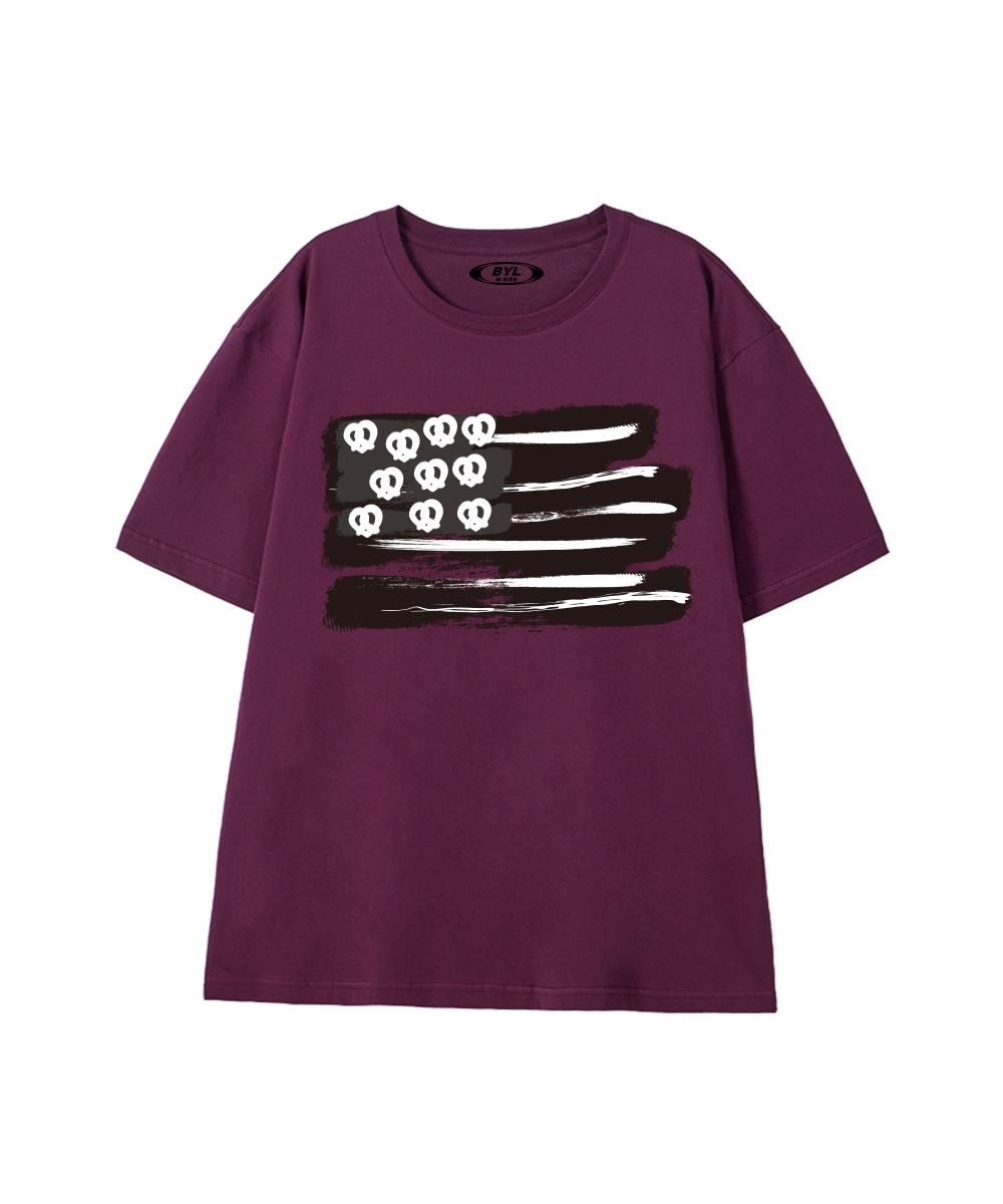 Biel Pretzel Flag Short Sleeve T-Shirt Wine M