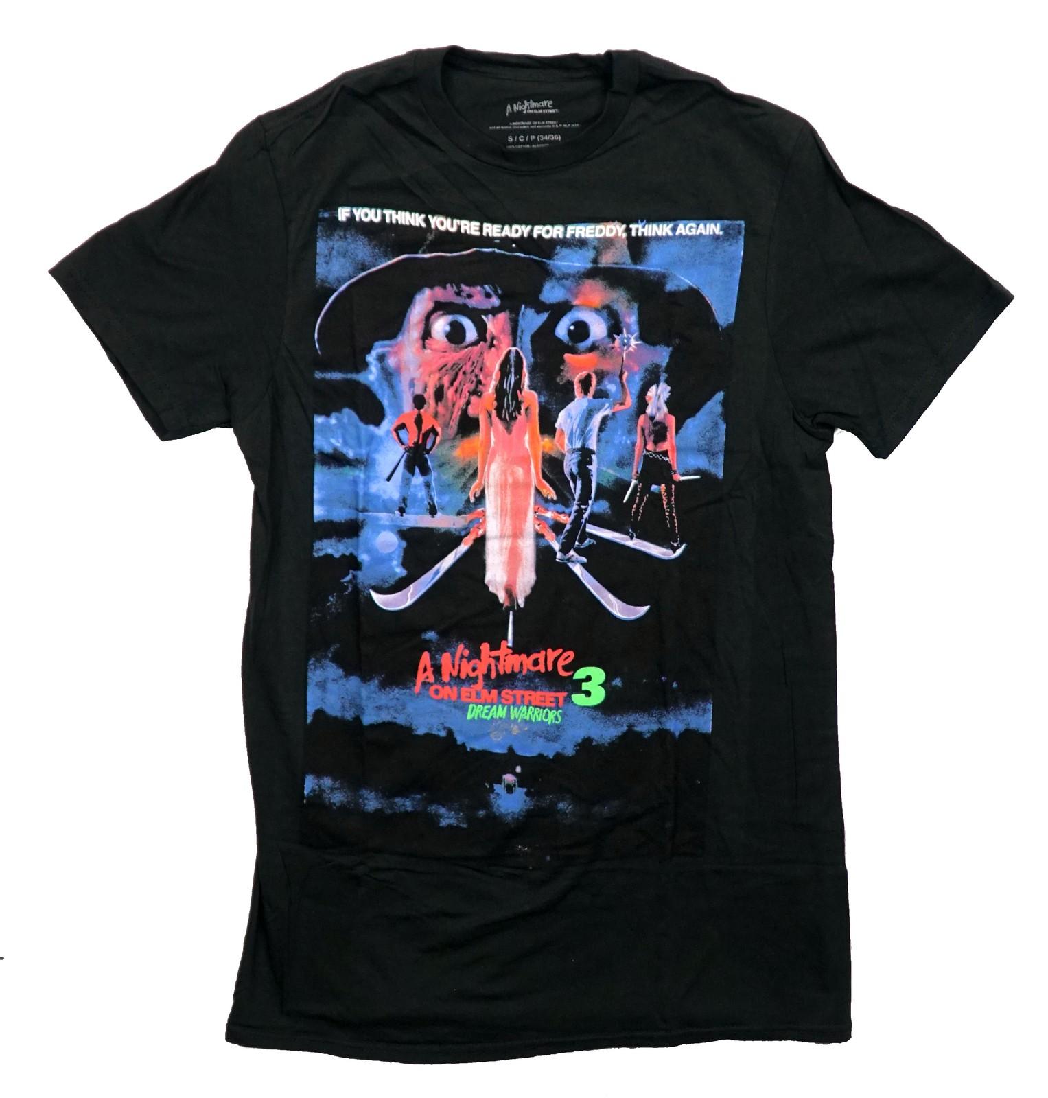 A Nightmare on Elm Street 3 New Adult T-Shirt - Weaponized Cast Freddy Poster M