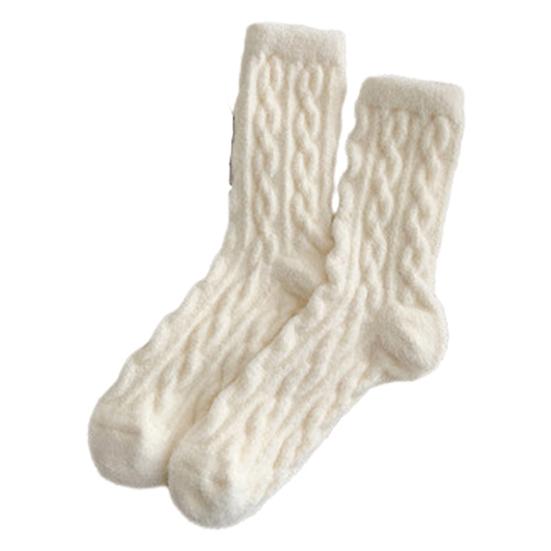 Fuzzy Winter Crew Socks Women Fluffy Warm Thick Socks Breathable Winter Sleep Socks for Indoor Lounging Outdoor Wear