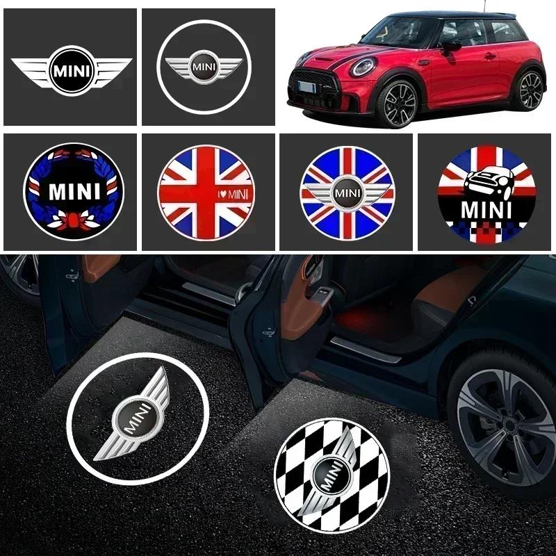 For mini MKO2Pcs New LED Light Car Door Projector Car Welcome Light For BMW Mini Cooper One S JCW R55 R56 R50 R53 R60 F55 F56 Countryman