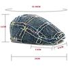 HT5047 Berets Spring Autumn Denim Cap for Men Women Retro Artist Painter Beret Hat Male Female Ivy Flat Cap Adjustable Beret Cap