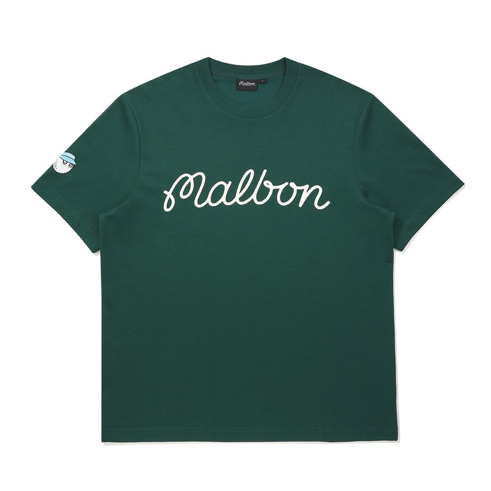 MALBON GOLF Malbon Script Uni Round T-Shirt Green