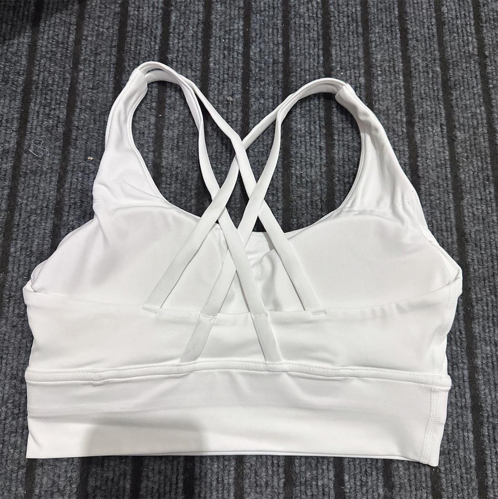 Women's Shockproof Multi-Strap Sports Bra with Chest Pad