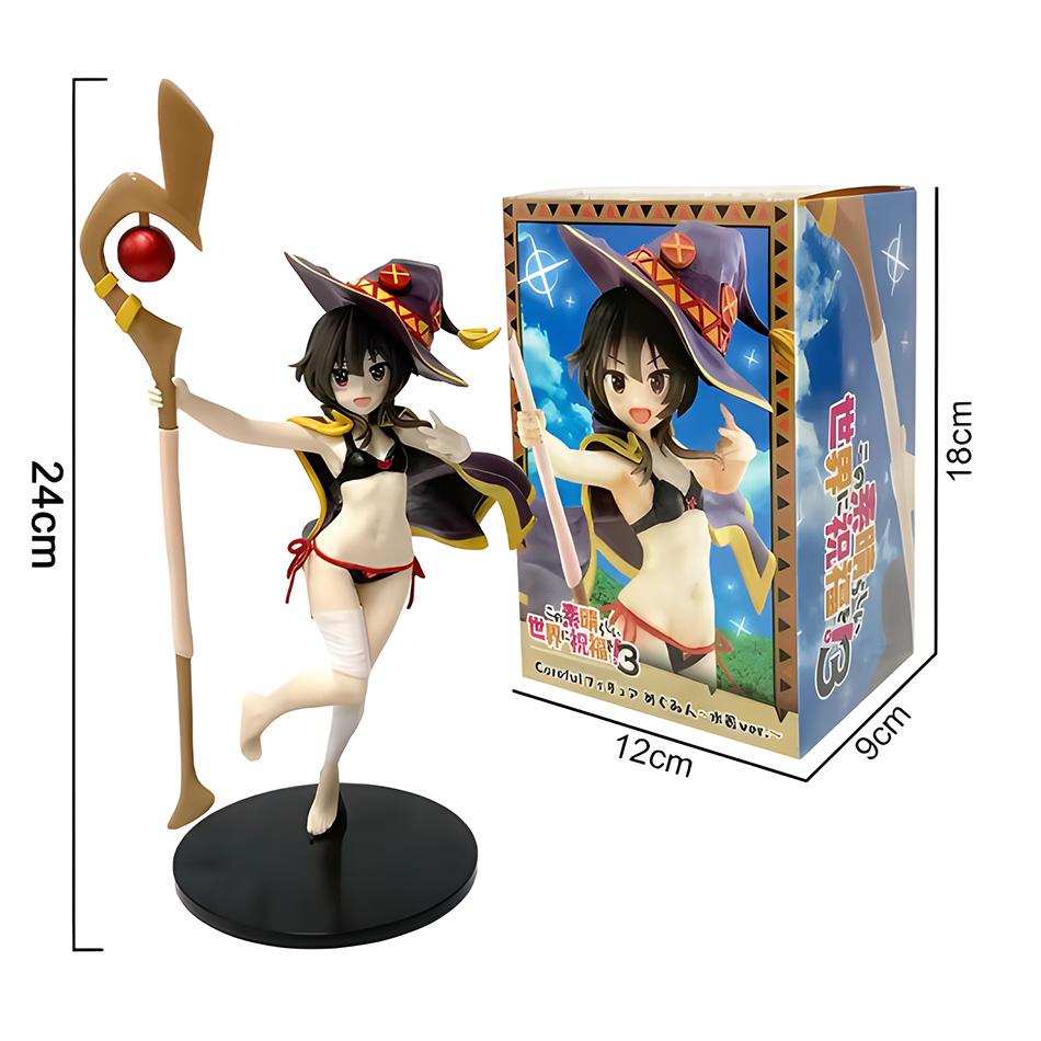 Anime Kono Subarashii Sekai Ni Shukufuku O! Megumin Figurine Swimsuit Style Standing Model Plaything Doll Aciton Figurine Pvc