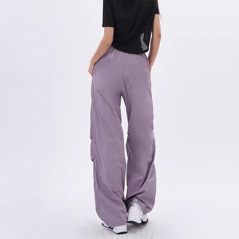 Damen Streetwear Weitbeinige Baggy Sweatpants Weibliche Vintage Hip Hop Jogginghosen Cargohosen
