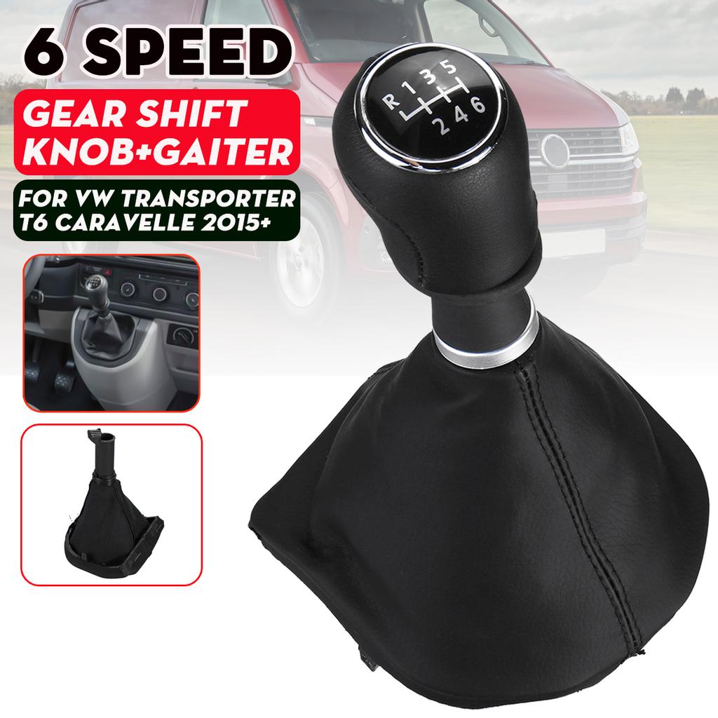 JenNiFer 6 Speed Gear Shift Knob Gearstick Gaitor Gaiter Boot Cover For VW Transporter T5 JenNiFer 6 Speed Gear Shift Knob Gearstick Gaitor Gaiter Boot Cover For VW Transporter T5