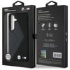 BMW Leather Oversized Stripes MagSafe Case for Samsung Galaxy S25 Black
