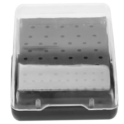 60 Löcher Dentalbohrerkassette Kunststoff Dental Labor Bohrerhalter Reinigungsbox Mundpflegeinstrument
