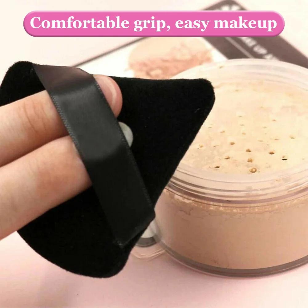 2/6ks Triangle Powder Puff Houba na make-up na obličej Soft Velvet Cosmetic Puff Blender Beauty Foundation Sponge Make-up příslušenství