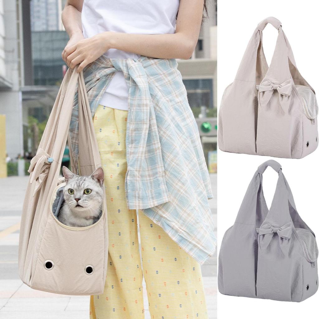 Dog Purse Carrier Lightweight Safety Mesh Window Bag With Side Pockets Dog Carrier Bag For Car Travel Hiking Bike Motorcycle