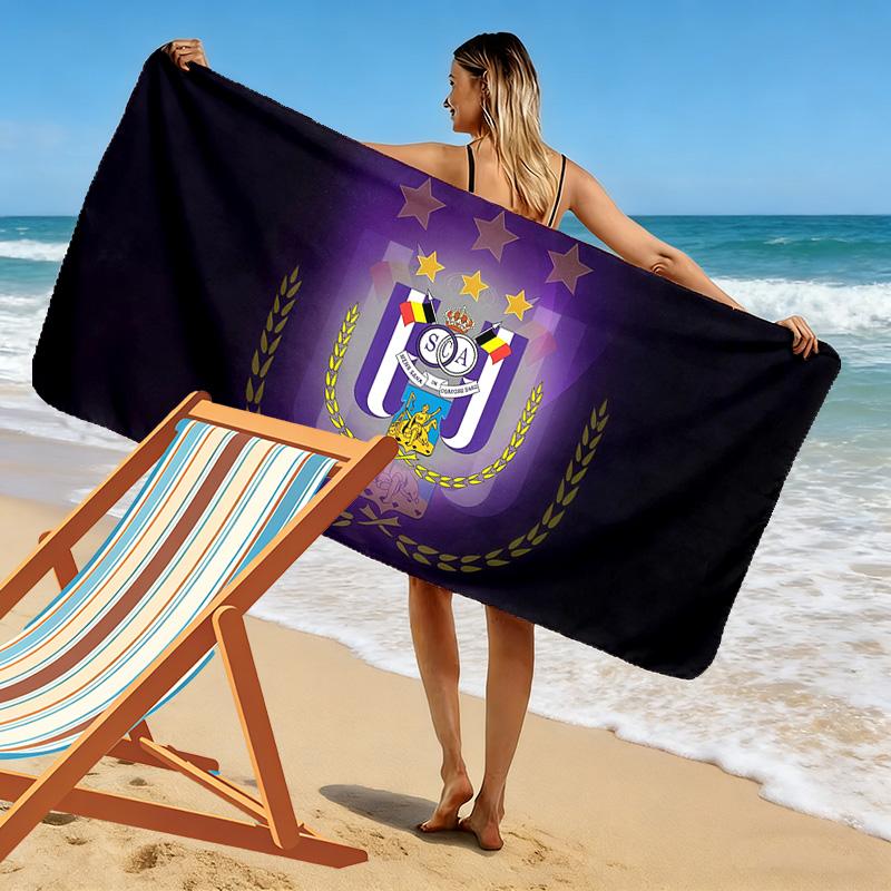 RSC Anderlecht Druck Strandtuch, Großes Weiches Schnelltrocknendes Handtuch für Strand Camping Schwimmen