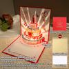 1/5Pcs Music Glowing Lighting Greeting Cards Birthday Blessing Postcard Handwritten Birthday Party Greeting Card