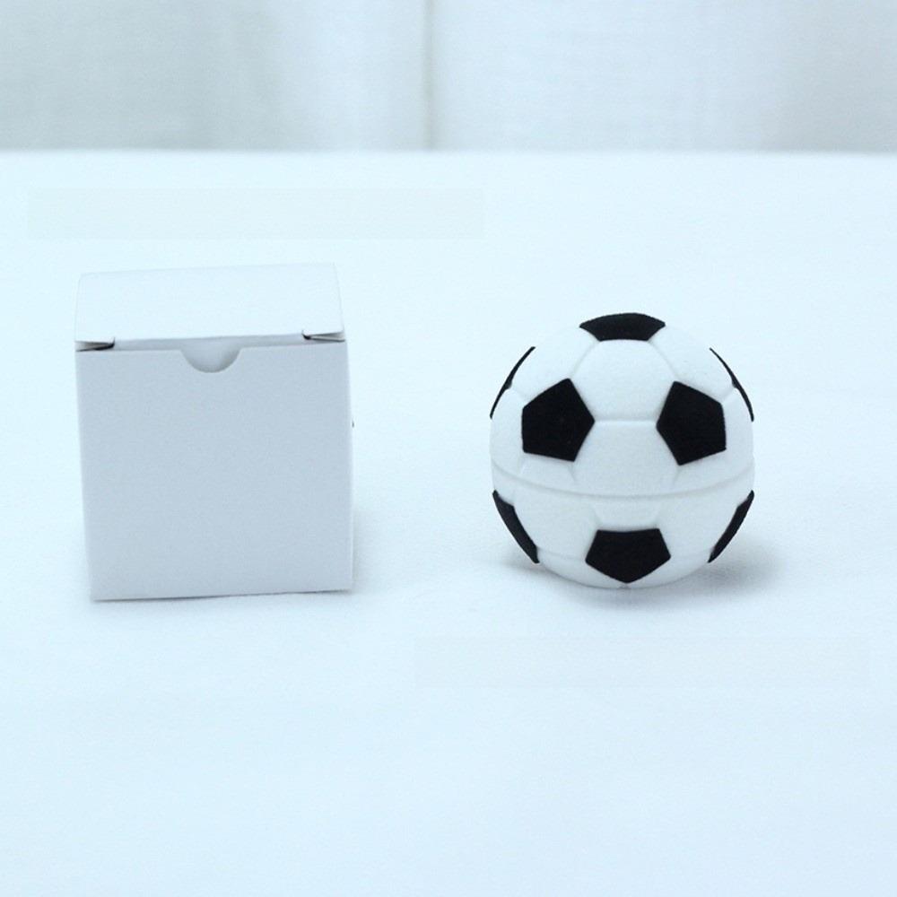

Silky Velvet Velvet Jewelry Box Compact Size Football Shaped Ring Holder Gray Color Unique Design Engagement Proposal Case белый
