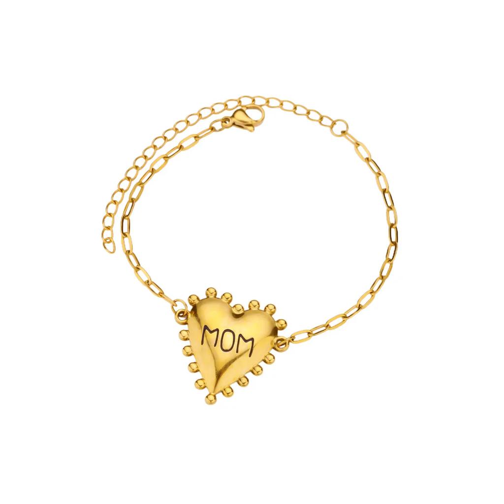 Dainty Mini Mama Letter Bracelet For Women Gold Color Stainless Steel Elegant Adjustable Link Chain Mother's Day Jewelry Mumgift