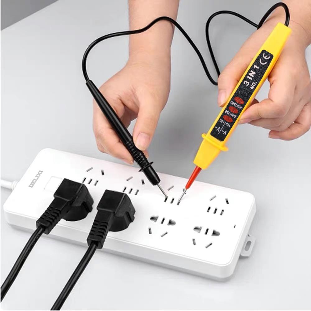 3-in-1 Spannungsprüferstift AC/DC 6-500V Für Hausverkabelungsinspektion Elektrogeräte Auto Elektrischer Schaltkreis Detektor Tester