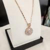 Atria Crystal Tepacubic Circle Necklace APSNEDG0001PKF