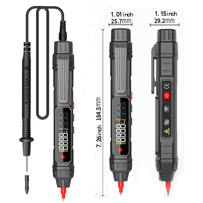 1PC Smart Digital Multimeter 4000 Zählt Berührungsloser Hochpräziser Spannungsprüfer Stift Auto Range Kapazität OHm NCV Tester