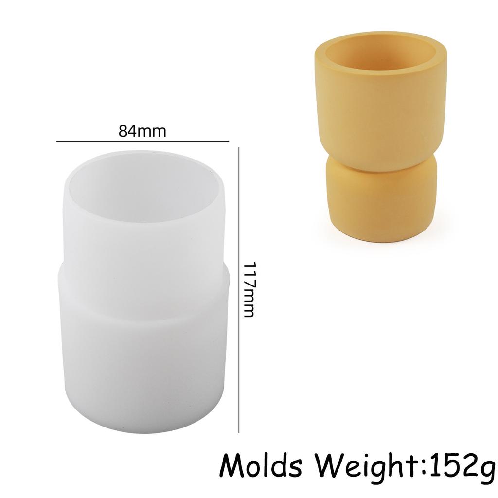 Cylindrical Candle Cup Silicone Mold DIY Incense Ashes Catcher Craft Making Plaster Concrete Resin Vase Casting Molds Home Decor