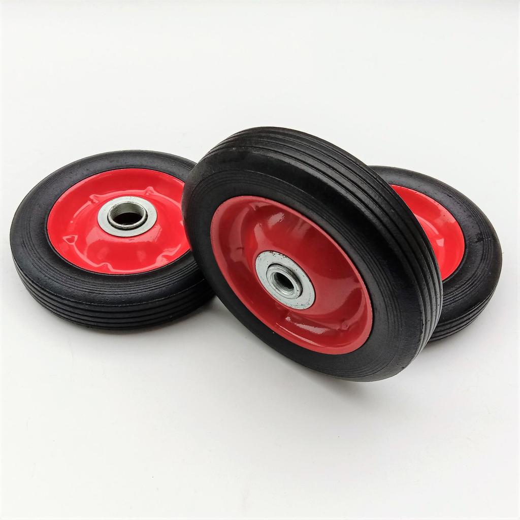 6-Inch Rubber Swivel Caster Wheel with Iron Core for Luggage Cart